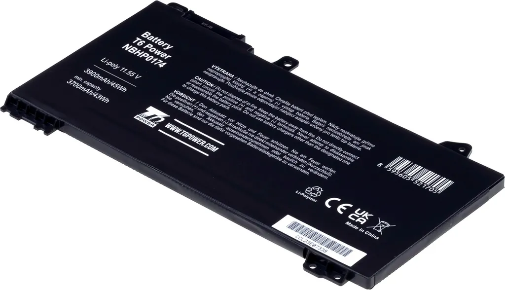Ricambio Batteria HP RE03XL L32407-2B1 T6 Power 45Wh 11.55V Li-Poly