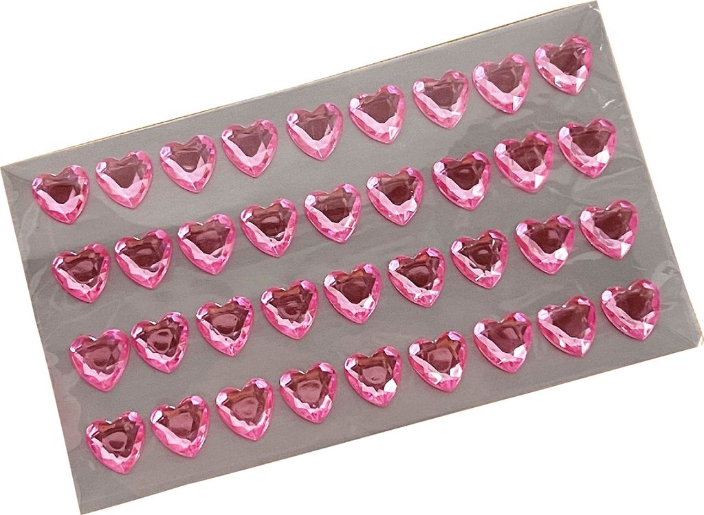3D-Faux Crystal Heart-Aufkleber Selbstklebend leicht zu bewerben, perfekt für DIY Scrapbooking Journaling Supply-D