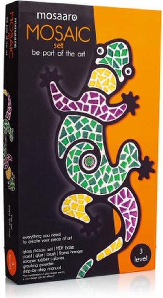 Mosaaro Mosaik Bastelset Eidechse - Kreatives Spielzeug aus Glas