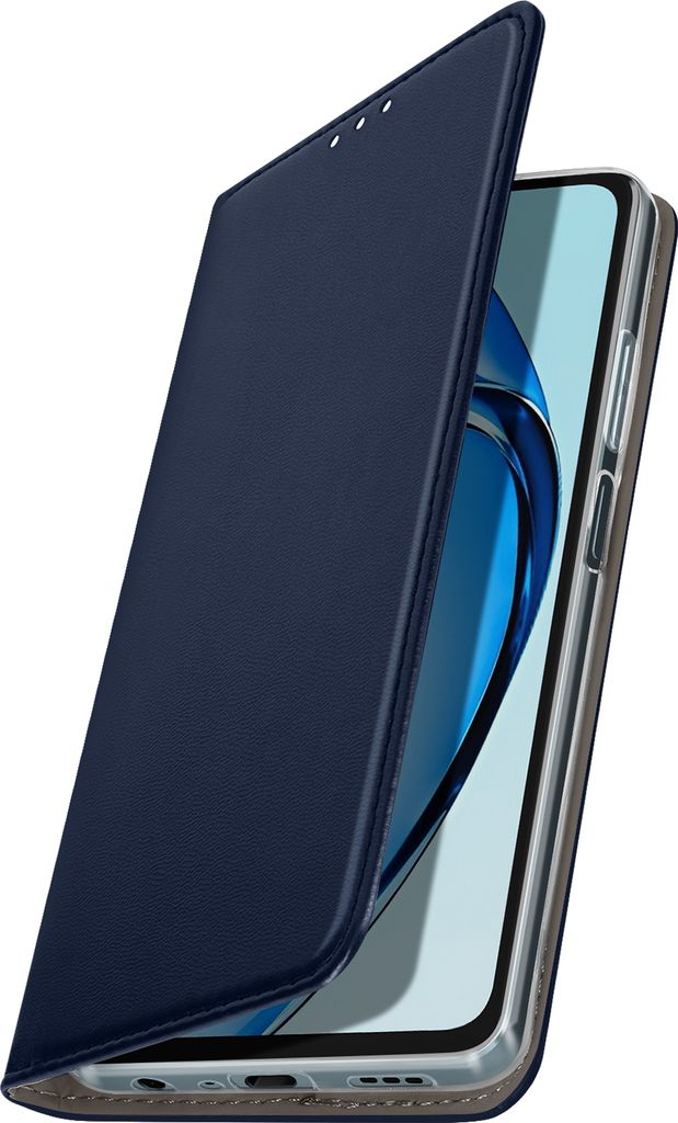 Avizar, Wallet Cover für Oppo A60, Kartenfach und Ständer, Dunkelblau