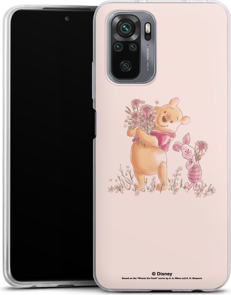 DeinDesign Slim Hülle für Xiaomi Redmi Note 10 4G Silikon Case Ultra Dünn Handyhülle Disney Offizielles Lizenzprodukt Winnie Puuh Ferkel