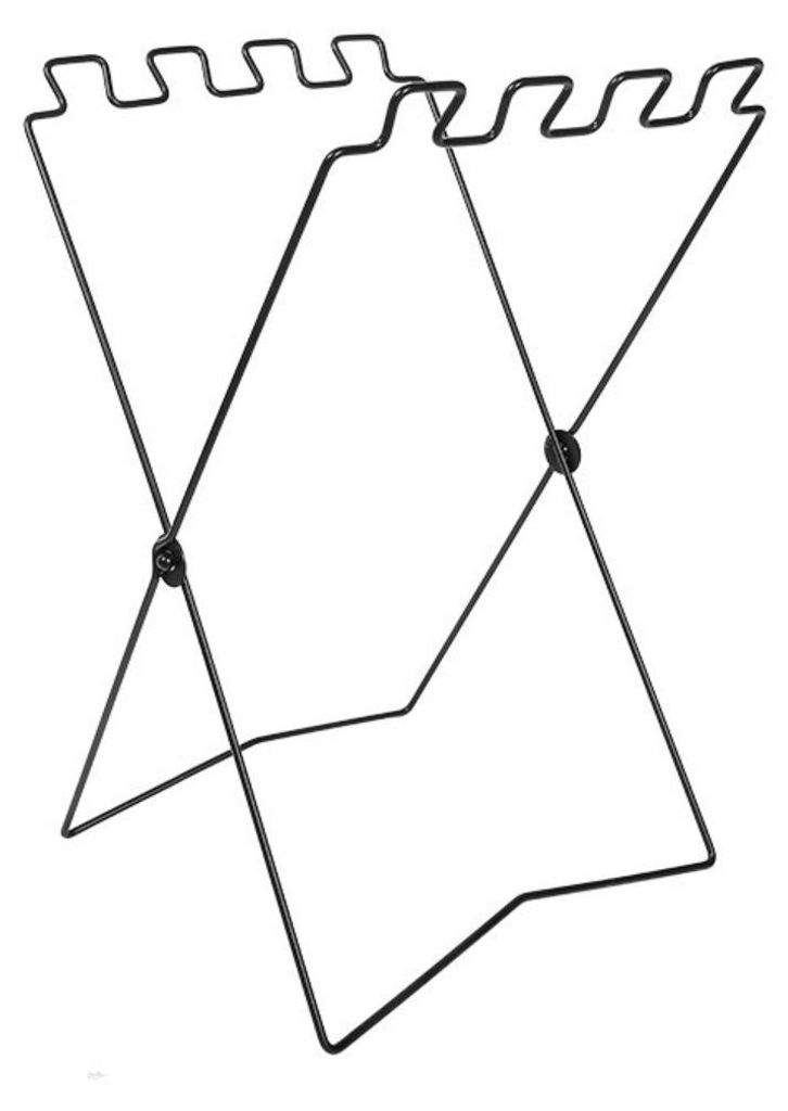 INF Klappbarer Eisen-Müllständer 56x32x56cm tragbar für Camping Outdoor Schwarz