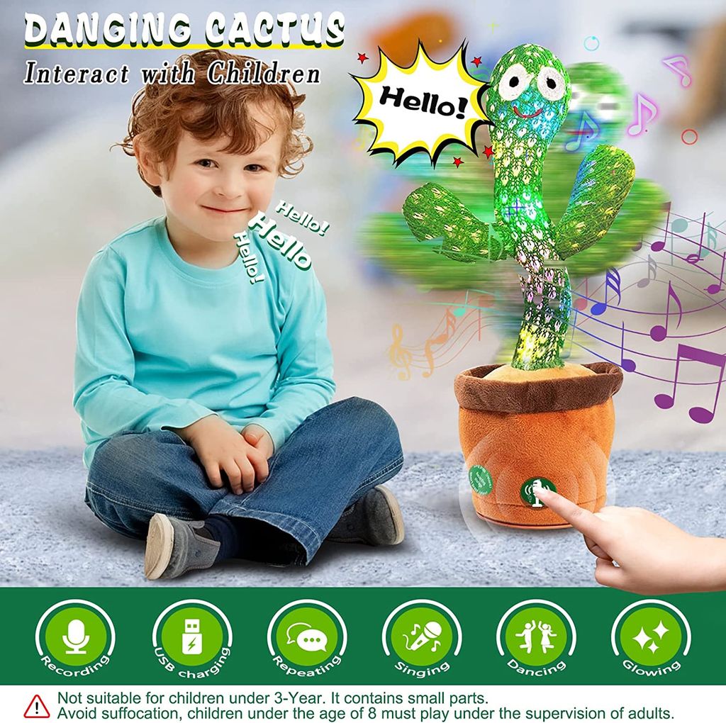 120 Songs Tanzen Und Drehen Kaktus Tanzender Kaktus Spielzeug