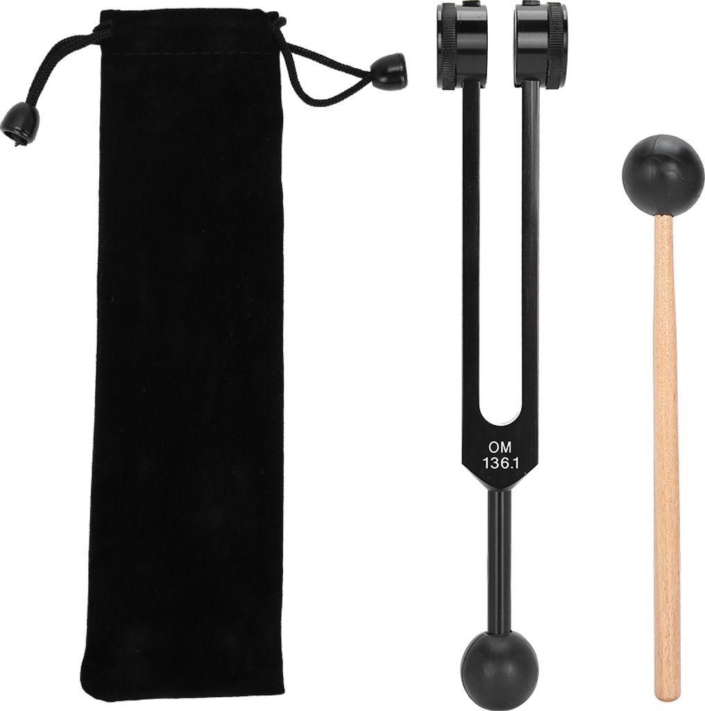 OM136.1 Stimmgabel Aluminiumlegierung Hammer Klangheilungstherapie-Werkzeugset