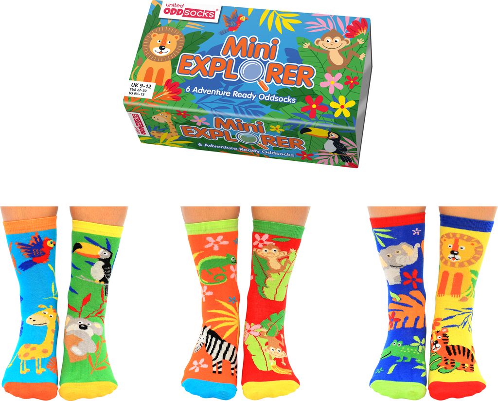 Mini Explorer Abenteuer Oddsocks Socken in 27-30,5 im 6er Set