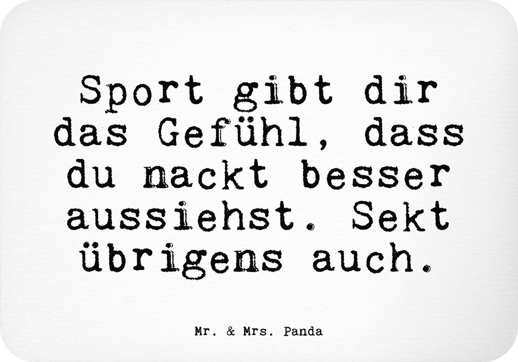 Mr. & Mrs. Panda magnet Sport gibt dir das... - Weiß - Geschenk, lustig, Sprüche, holzmagnet, whiteboardmagnet, zettelhalter, Aussehen, nackt, Sp...