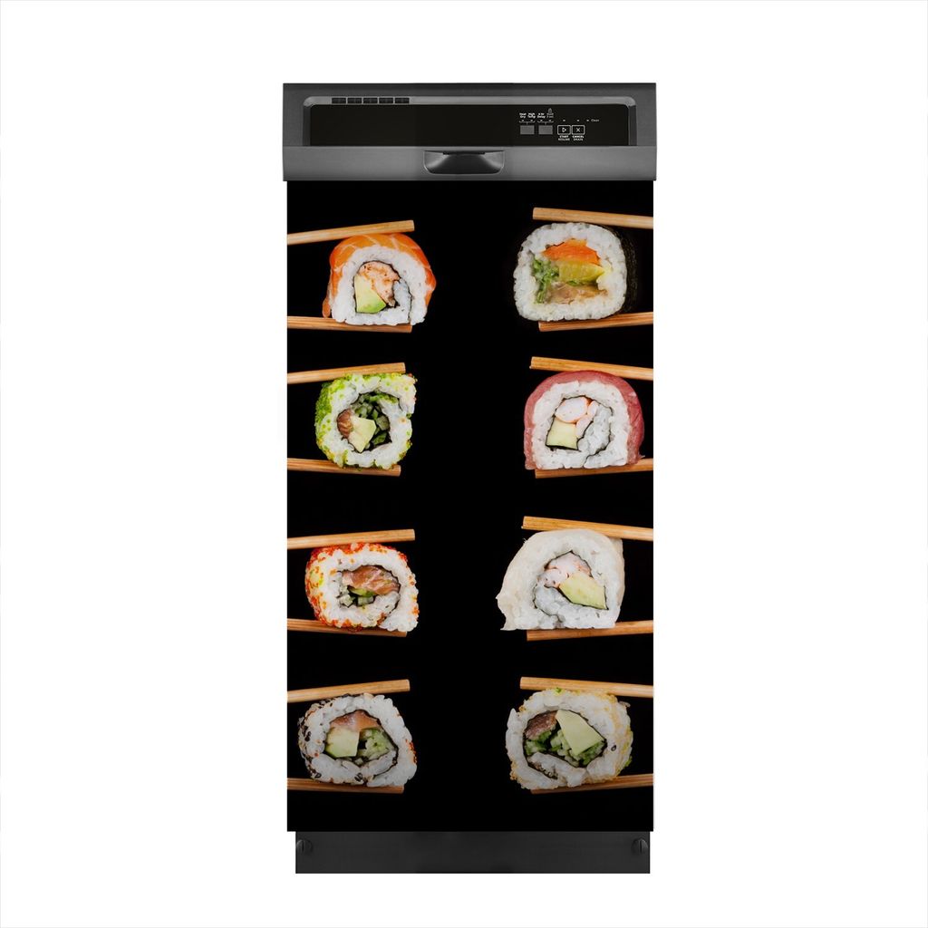 Magnete Dekorative 45x80 cm Küche Magnetmatte Spülmaschine - Sushi Stücke in Sticks