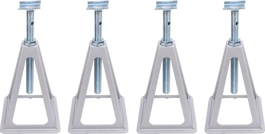 Cric de Stabilisation pour Caravane 2700kg Hauteur 44cm Ajustable 4pcs