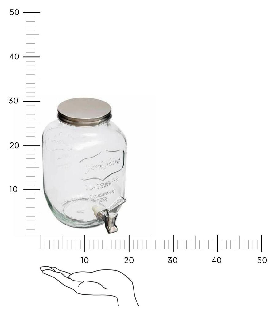Supporto In Bambù Per Distributore Di Bevande - Alza Dispenser In Vetro Fino A 19 Cm Per Feste E Buffet
