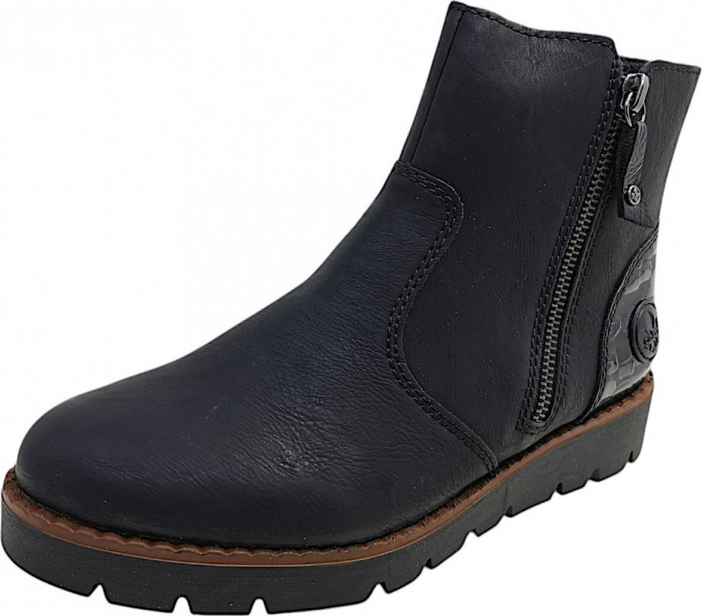 Rieker Damen Stiefel Grau Bottine Chelseafemme Und Rieker Bottines - Silber Platin/argenté Chaussure Femme