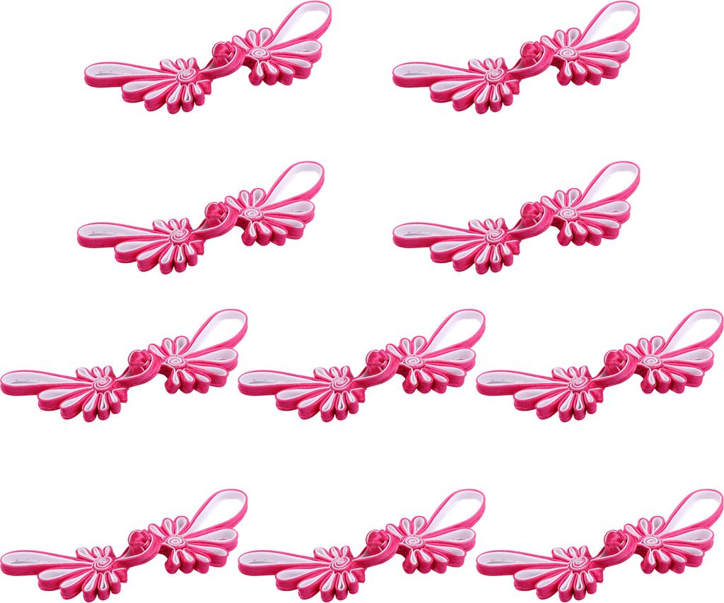 10pcs Bekleidungsknopf exquisite dekorative Vintage chinesische Stil Cheongsam Sewing Button Home Gebrauch-Rosa