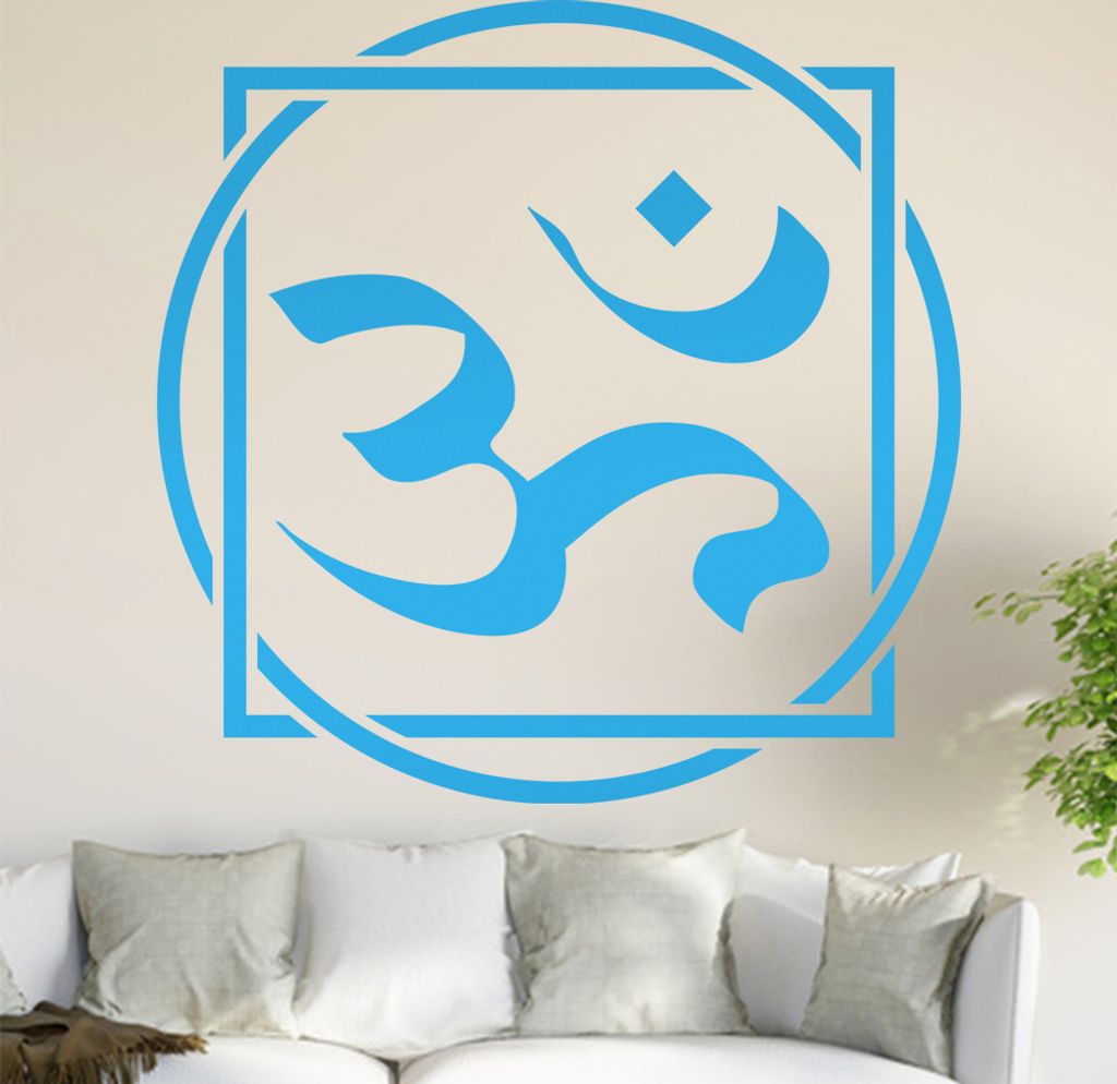 Om Wandtattoo in 6 Größen - Wandaufkleber Wall Sticker - Dekoration, Küche, Wohnzimmer, Schlafzimmer, Badezimmer