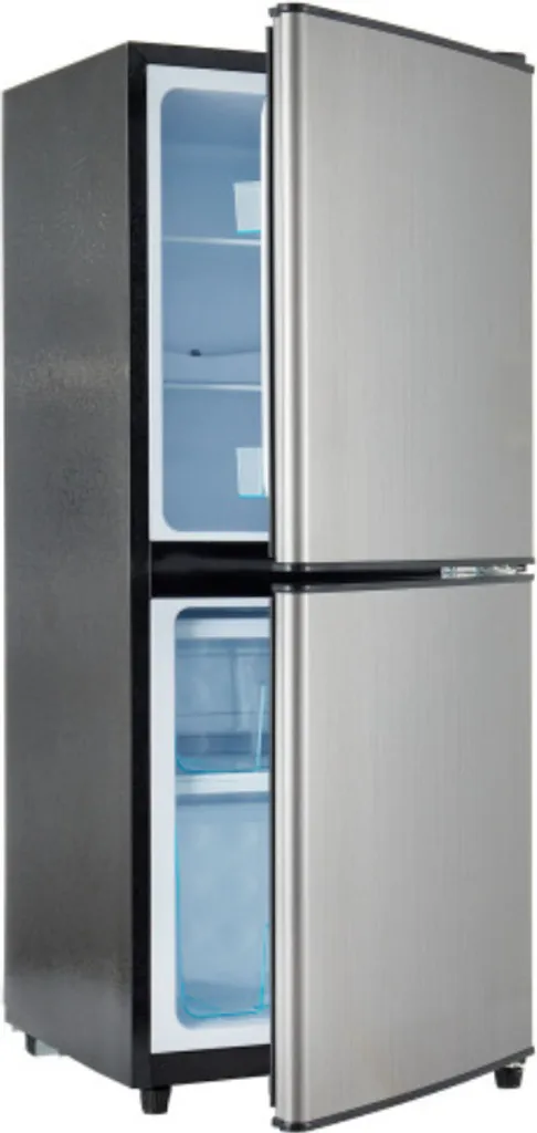 Mini Frigo 106L avec 7 Niveaux de Température, Éclairage LED et Pieds Argent