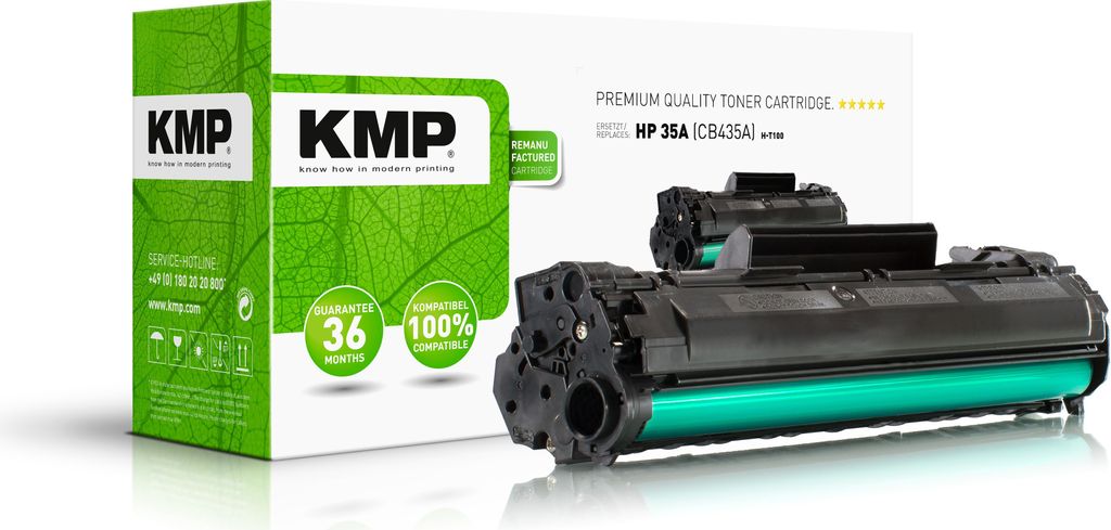 KMP H-T100 schwarz Toner kompatibel zu HP 35A (CB435A)