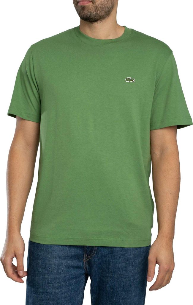 Lacoste Baumwoll-T-Shirt mit Logo, Grün S