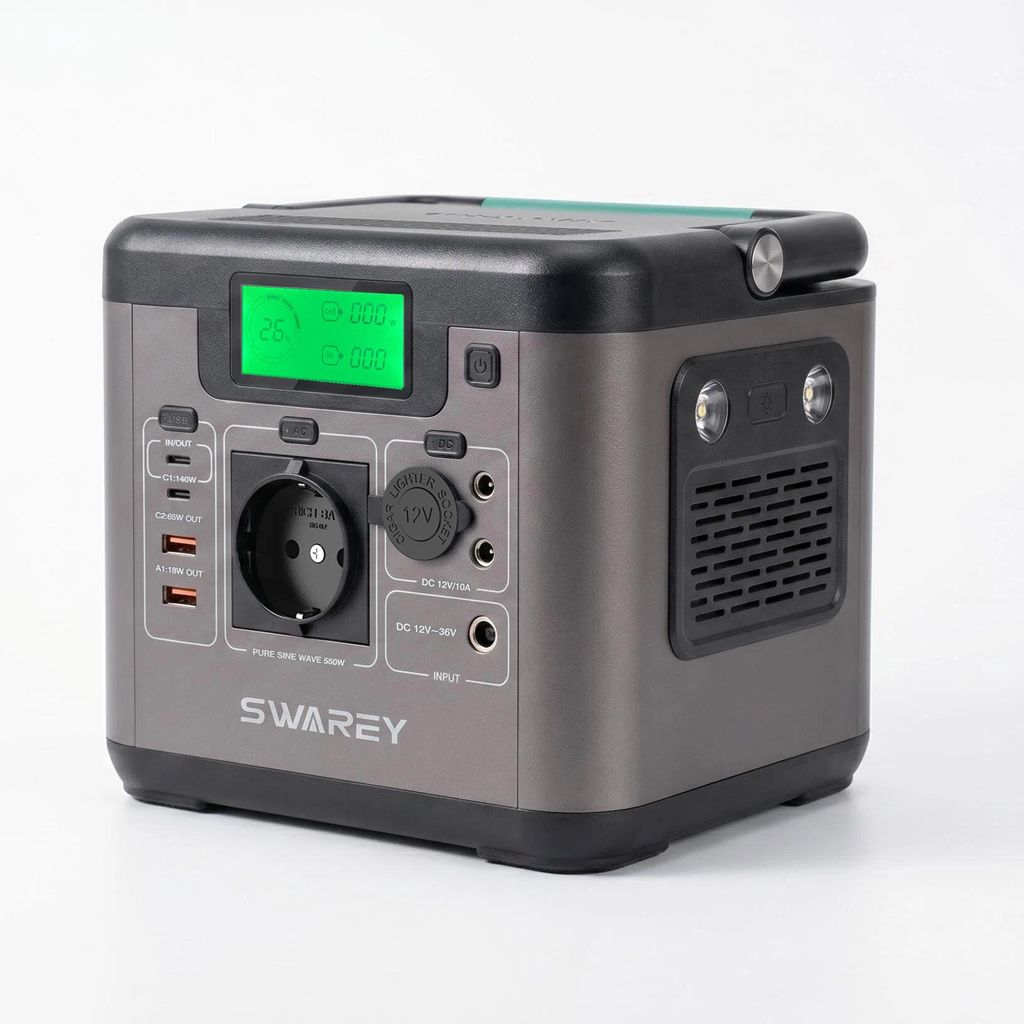 SWAREY 550W(1100W Spitze) Power Station Solargenerator Produktbild 