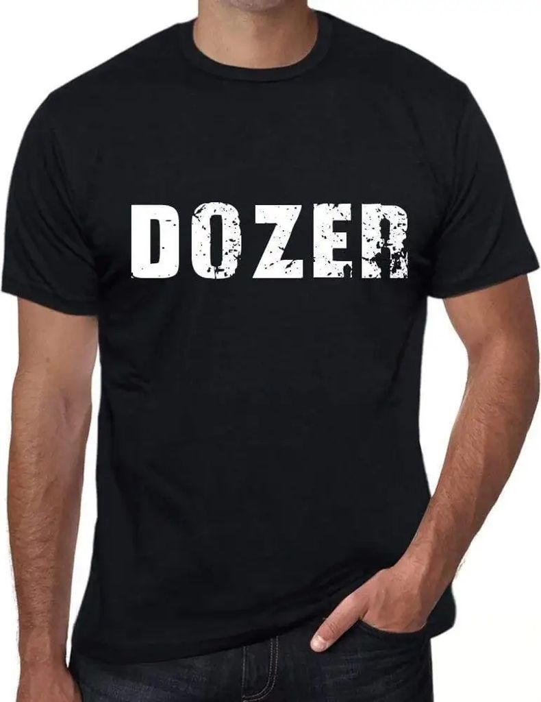 Herren Grafik T-Shirt Dozer Öko-Verantwortlich Vintage Jahrgang Kurzarm Lustige Druck Geburtstag Geschenk Mann