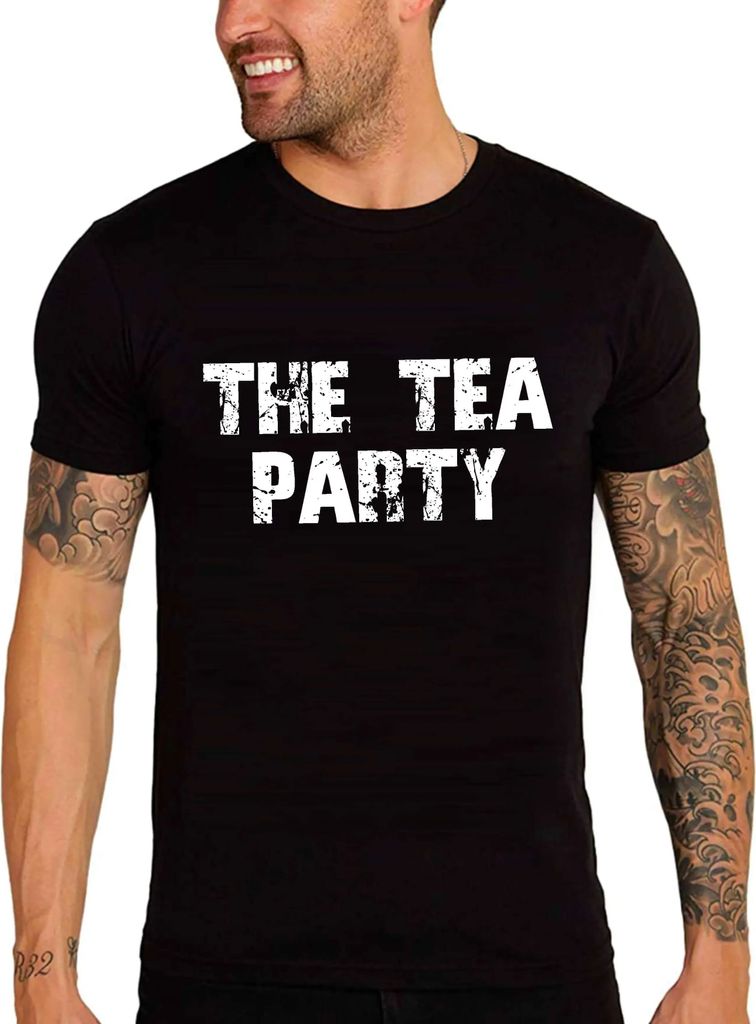 Herren Grafik T-Shirt Die Teeparty – The Tea Party – Öko-Verantwortlich Vintage Jahrgang Kurzarm Lustige Druck Geburtstag Geschenk Mann
