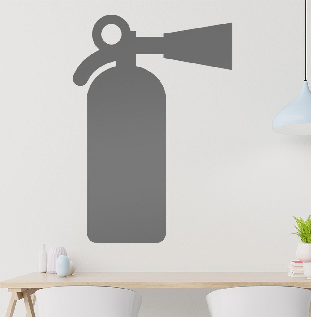 Feuerlöscher Wandtattoo in 6 Größen - Wandaufkleber Wall Sticker - Dekoration, Küche, Wohnzimmer, Schlafzimmer, Badezimmer