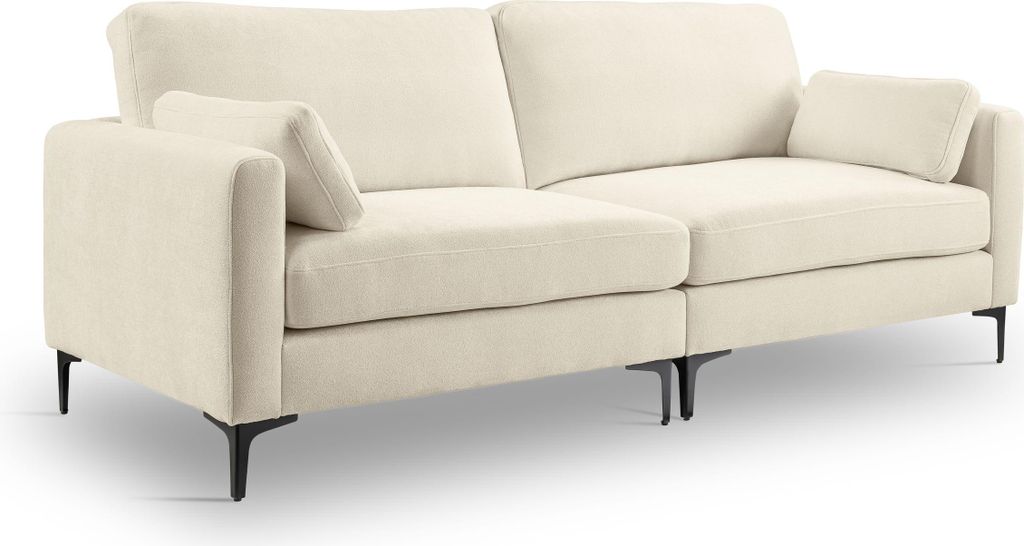 Venti Sofa 3,5 Sitzer hellgrau Venti in hellgrau - gemütliches Design - B/H/T: 225x92x97 cm