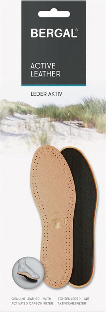 BNS International GmbH 6911 Leder Aktiv Einlegesohle, Weiss, Gr. 37