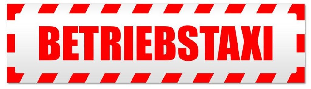 Betriebstaxi gestreift Magnetschild Schild magnetisch - 20cm Rot - Magnetfolie für Auto PKW Kfz