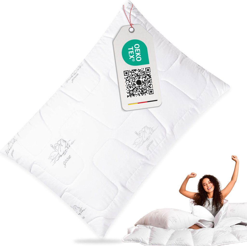 Premium Kopfkissen 50x70 Schlafkissen Kissen 100% Mikrofaser - Vegane Alternative zu Daunenkissen