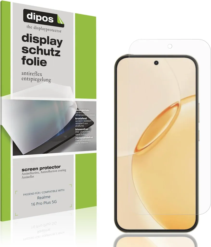 Realme 16 Pro Plus 5G: 4 Pellicole Display Antiriflesso dipos Professional