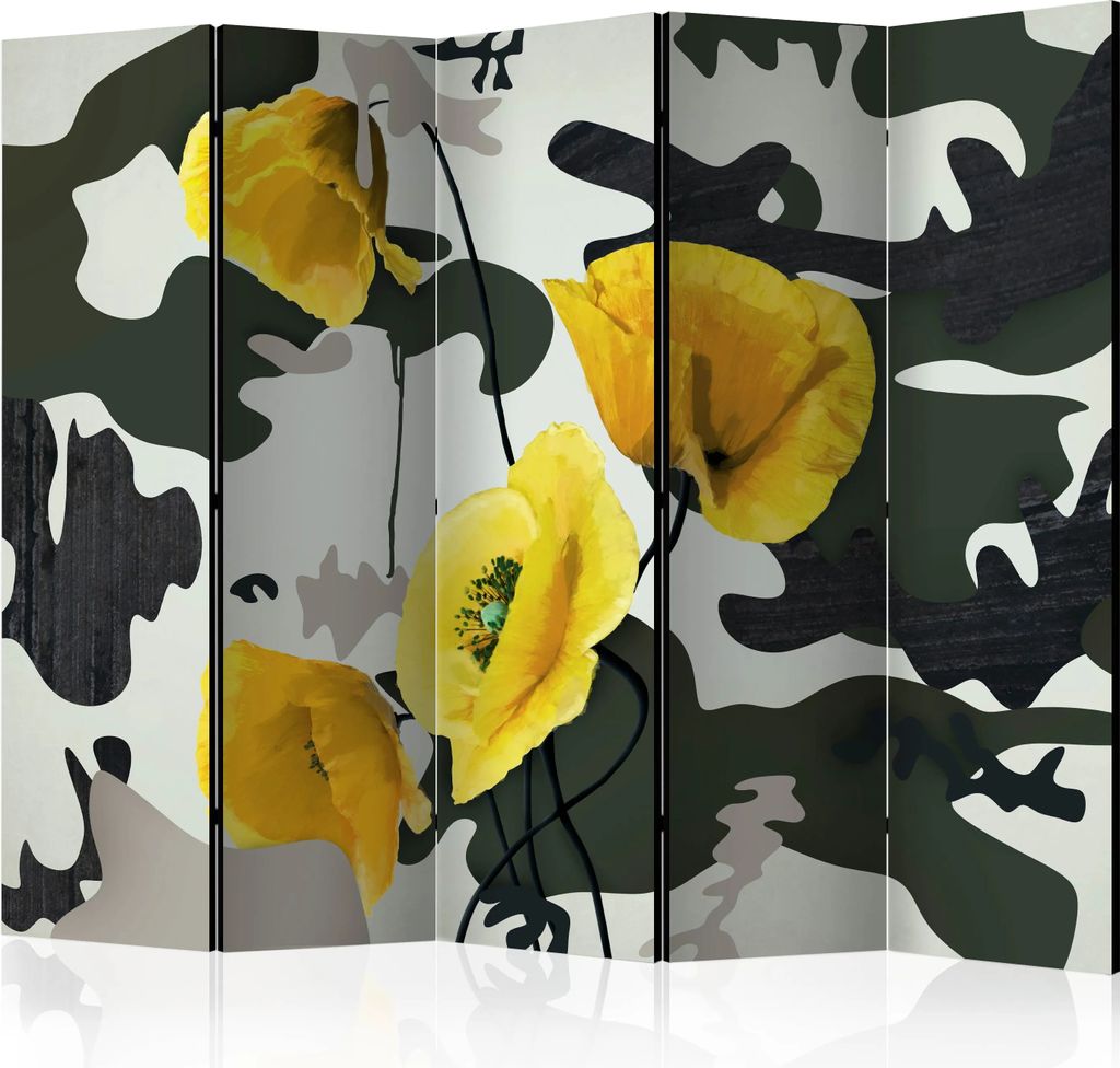 5-teiliger Einseitiger Vlies Paravent - Fresh Paint II 225x172 cm Abstrakt b-C-0408-z-c