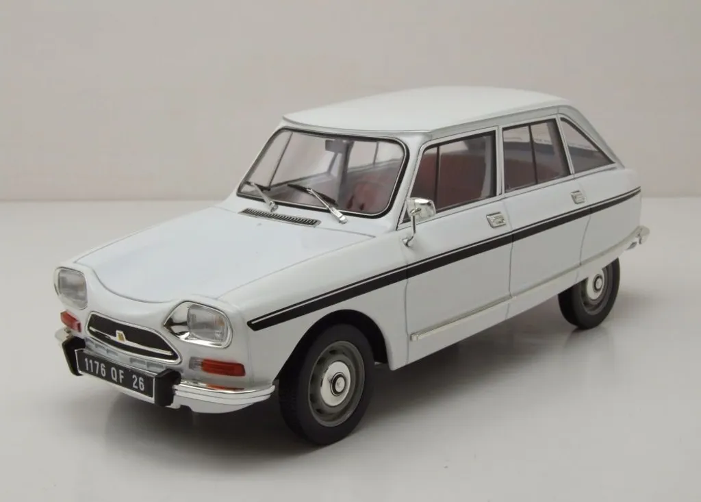 Voiture miniature Citroën Ami Super 1974 blanc 1:18 Norev réf 181679
