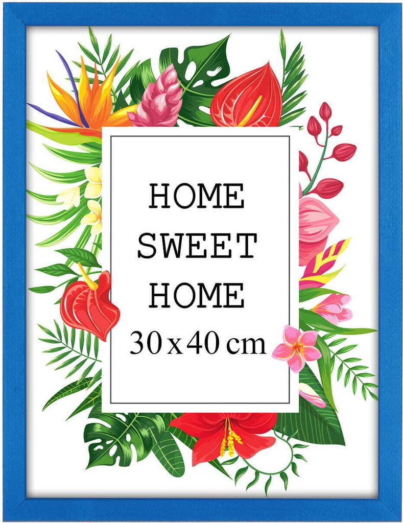 MG Design Bilderrahmen 30 x 40 cm - Farbe Blau, aus Holz, Produktbild 