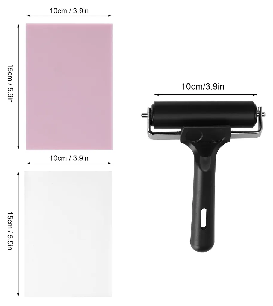 Kit Gravure sur Caoutchouc Complet avec 5 Gouges et Blocs Linogravure