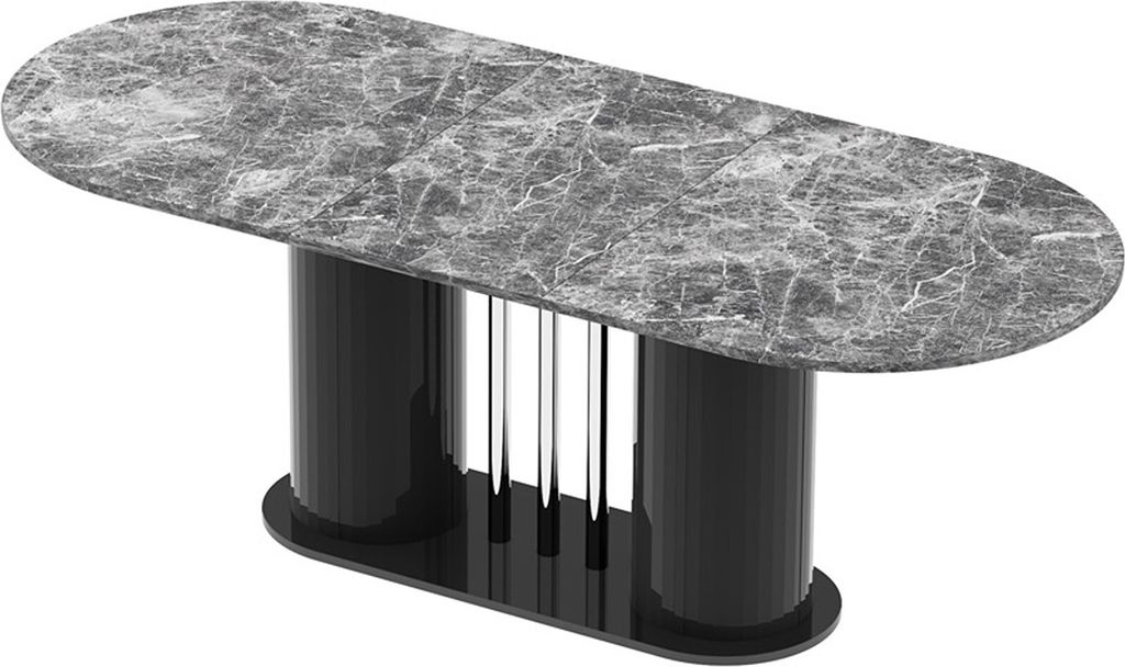 Design Esstisch HCE-111 Oval Hochglanz ausziehbar Tisch Esszimmer rund