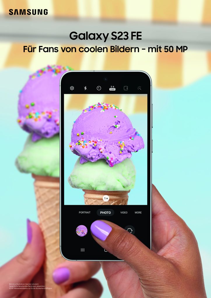 Galaxy S23 FE 128GB 5G Cream Smartphone Produktbild 2