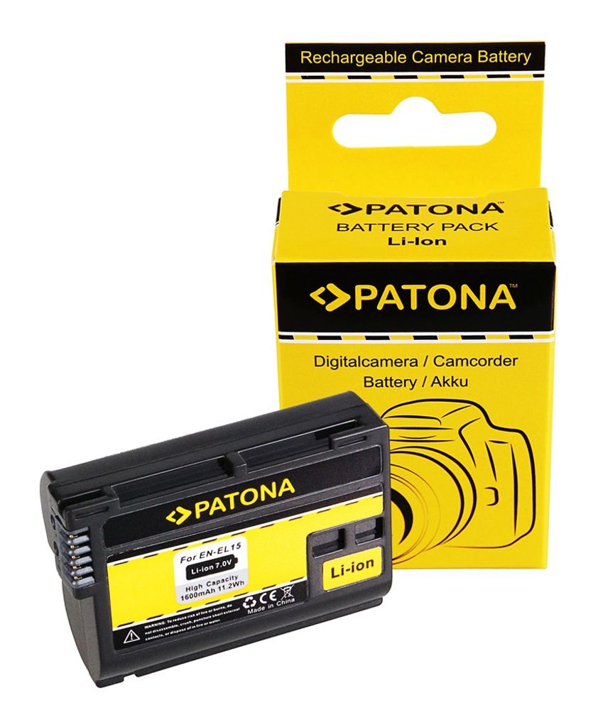 PATONA Akku für Nikon ENEL15 1 V1 ENEL15 D600 D610 D7000 D800 D8000 D800E D810