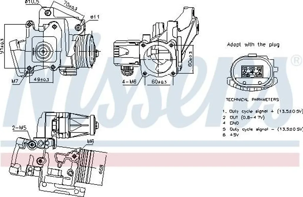 Vanne EGR NISSENS 98387 pour Moteur Diesel et Essence - Système Antipollution