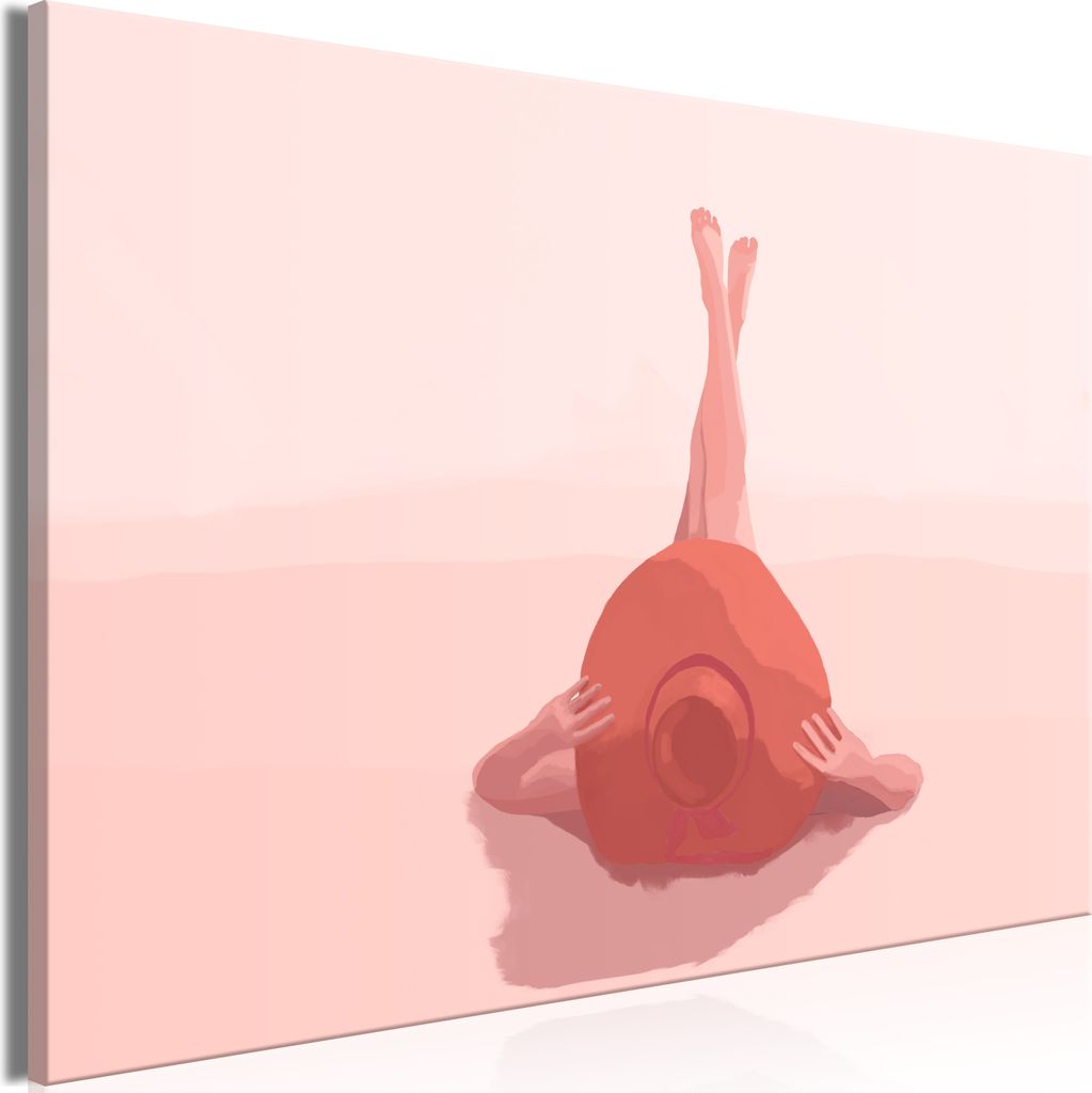 Italienischer Leinwand Leinwandbild - Sun Bath (1 Part) Wide 60x40 cm Menschen h-A-0198-b-a