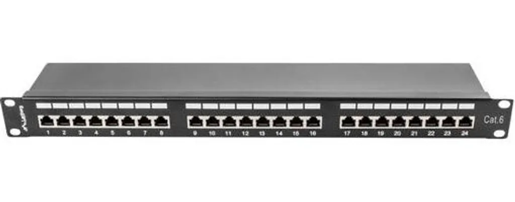 Lanberg Patch Panel 24 Port Cat 6 FTP 1U 19" PPS6-1024-B Shielded Black - 4
