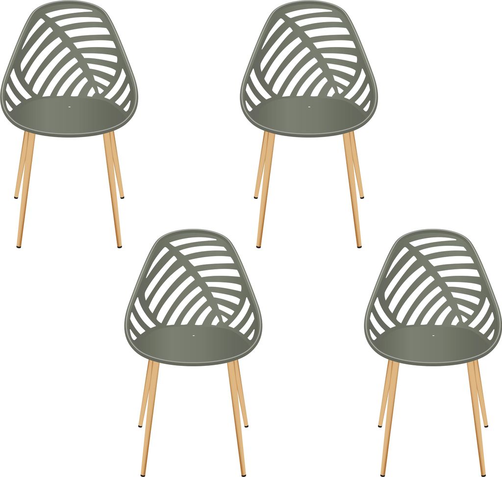Chaise Mollina Olive - Lot De 4 Image du produit 