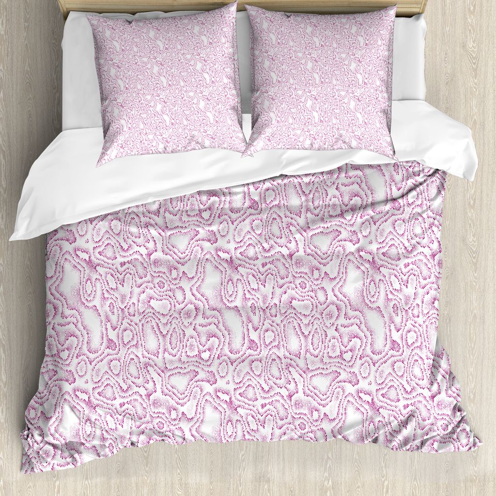 ABAKUHAUS Snakeskin drucken Bettbezug Set für Einzelbetten, Wild Animal Girly, Milbensicher Allergiker geeignet mit Kissenbezug, 200 cm x 200 cm -...