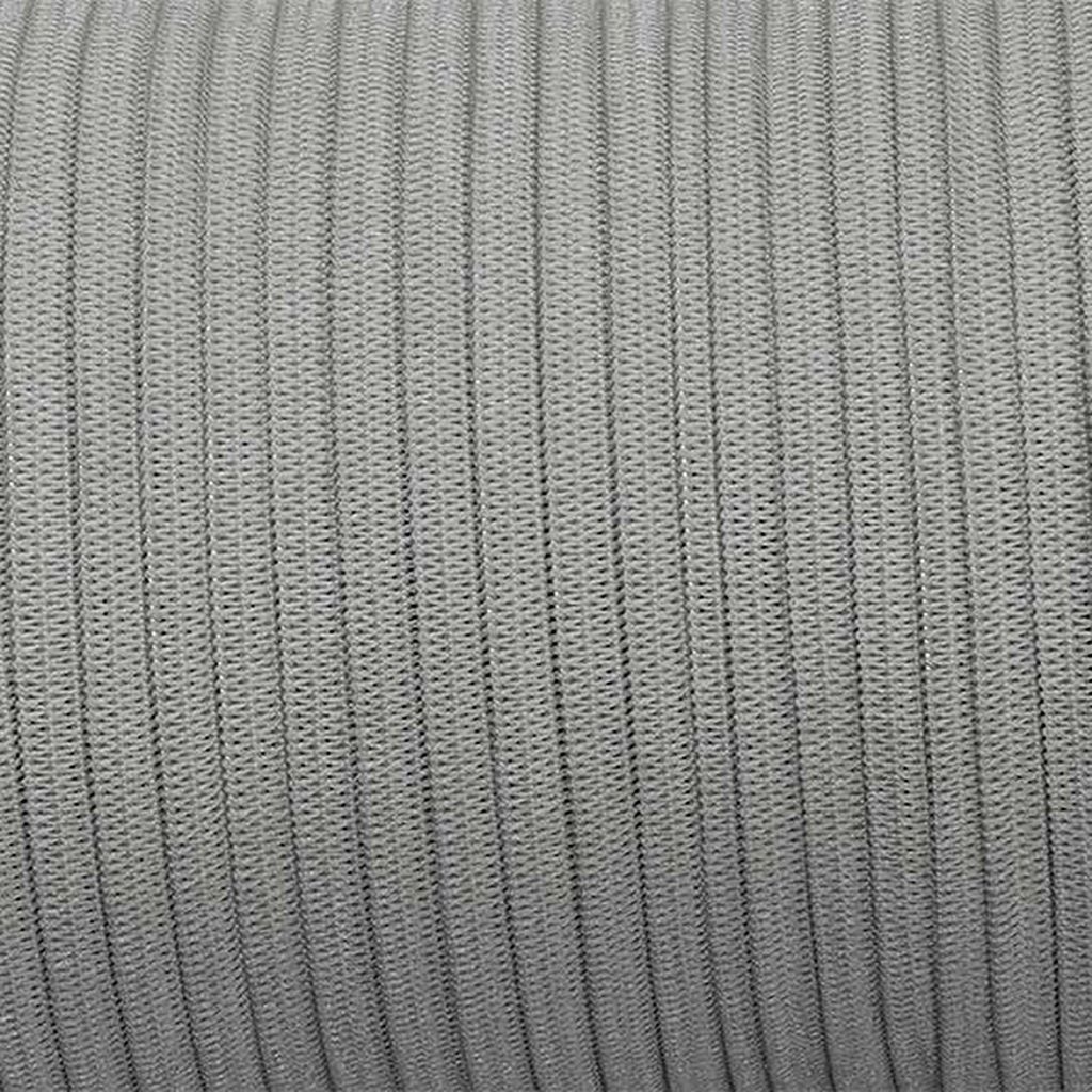 100m Gummiband Gummilitze 7mm flach gestrickt Stretch Elastisch in 19 Farben, Gurtband:134 taubengrau