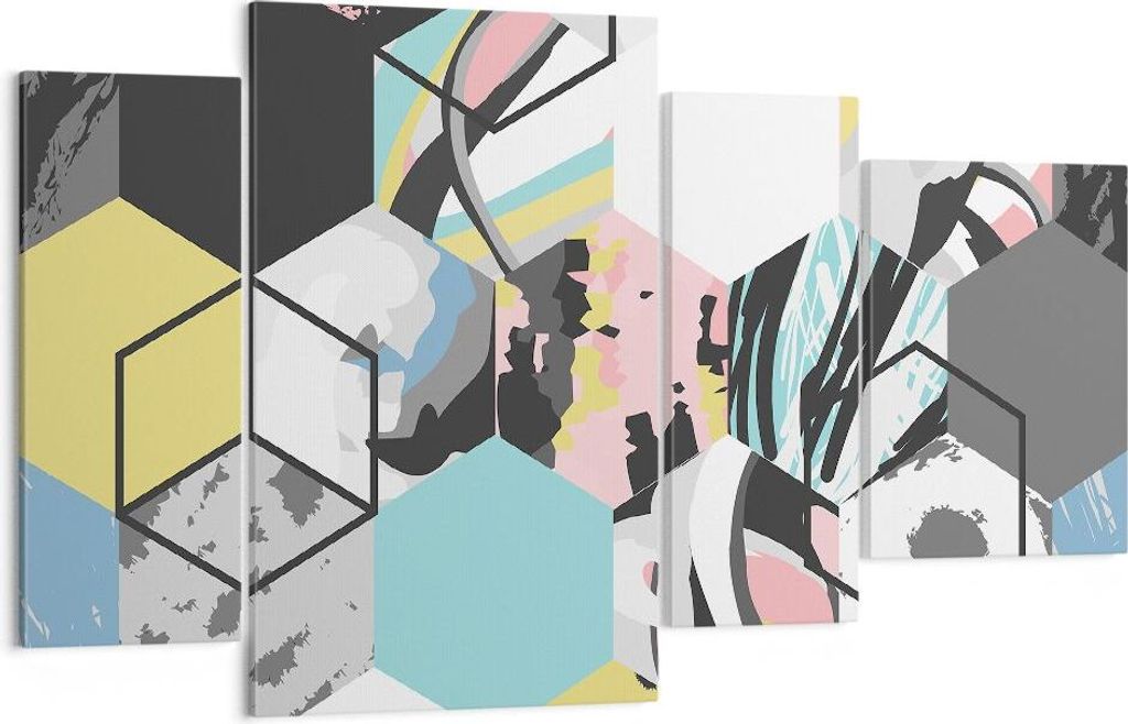 Bild auf Leinwand - Leinwandbild - Abstraktion modern - 120x70cm - Wand Bild - Wanddeko - Leinwanddruck - Bilder - Kunstdruck - Wanddekoration - Le...