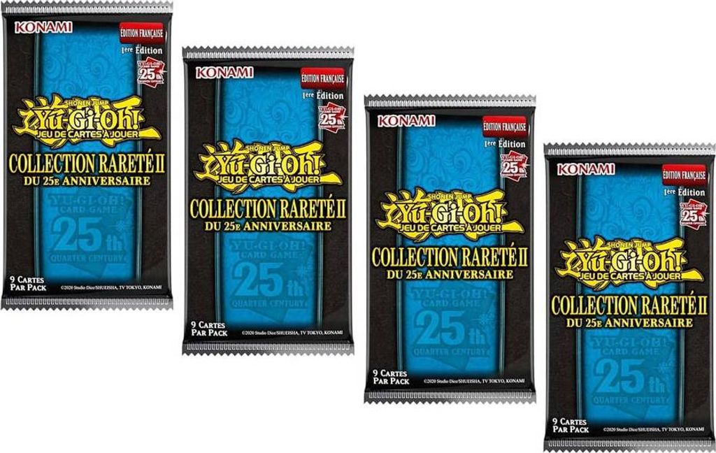 Yu-Gi-Oh!, 4er Jubiläums-Booster Rarity II 25 Jahre Karten, Mehrfarbig