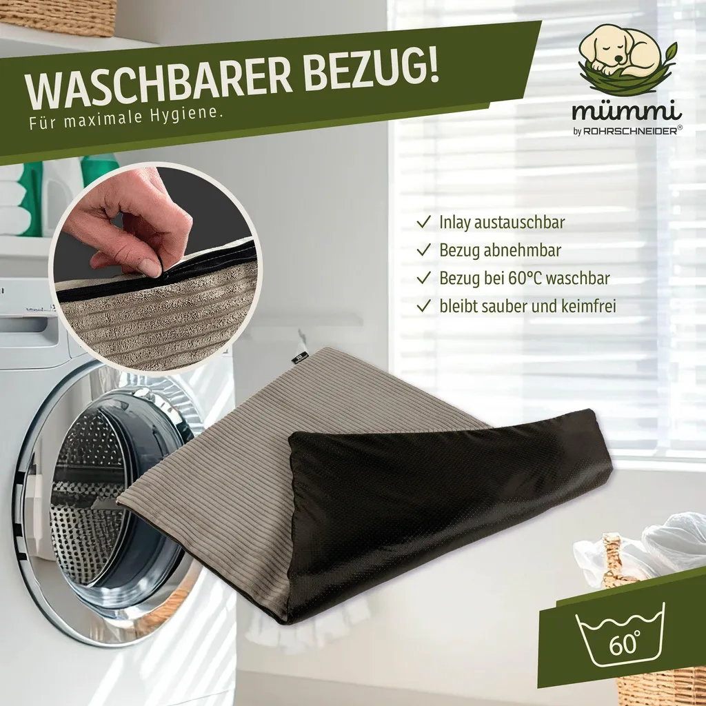 Lit pour chien anti-odeurs et antidérapant - Solution mümmi HANF T3