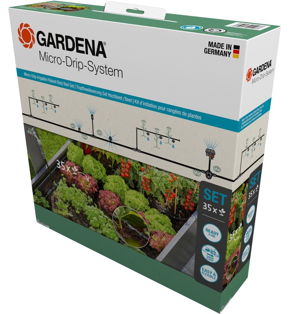 Gardena Micro-Drip-System Set Hochbeet/Beet (35 Pflanzen) Produktbild 