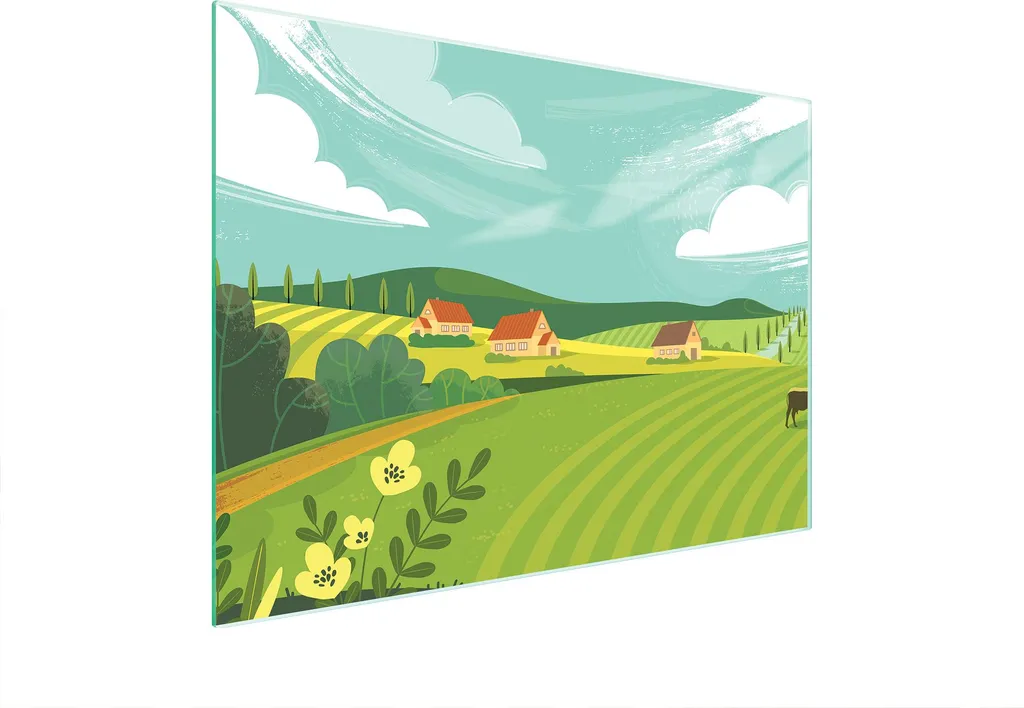Tagliere Coprifornelli Vetro 40x30 Villaggio | Salva Spazio Cucina