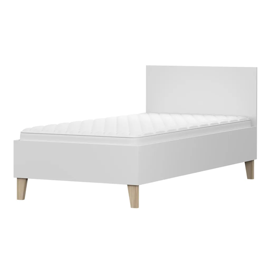 Lit pour enfant 90cm Figo36 robuste avec sommier inclus - Design Épuré