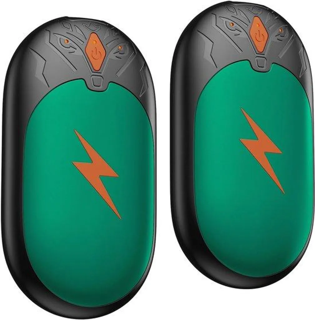 Chauffe-mains verts écologiques et rechargeables instantanés x2 unités