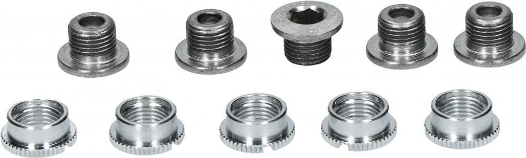 Vis de plateau SHIMANO + écrou 5 - Kit pour fixation de Image du produit 