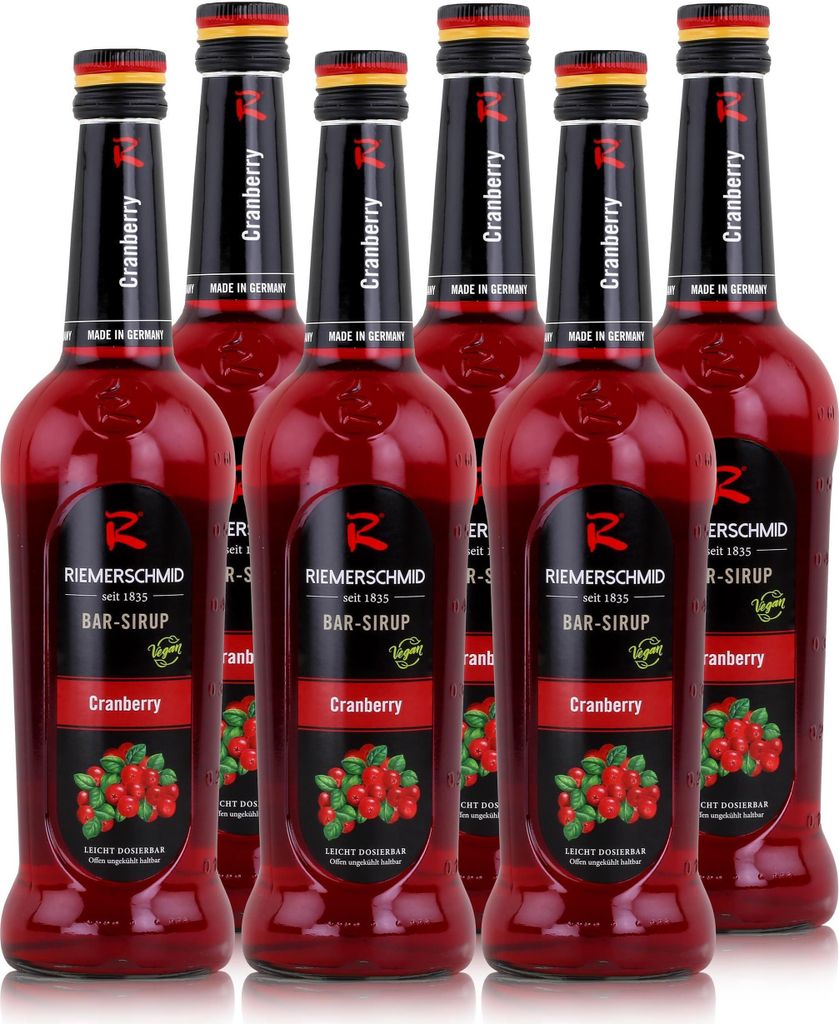 Riemerschmid Bar-Sirup Cranberry 0,7L - Cocktails Produktbild 